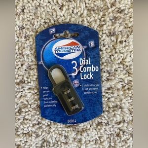 American Tourister #80014, 3 Dial Combo Luggage Combination Lock -NEW IN PACKAGE